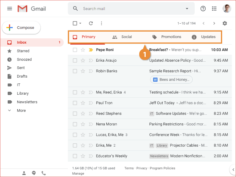 email algorithme gmail