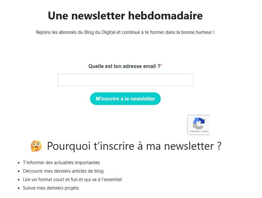 newsletter leads inscription